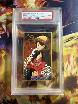 2024 One Piece Hanaefuda Shikishi Collection Monkey D Luffy PSA 9 - Image 1