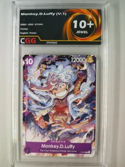 Card One piece Monkey.D.Luffy (P-041) (V.1) Promos CGG 9,5/10+ OP017E - Image 4