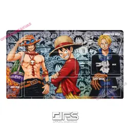 One Piece Card Game OP13 MANGA SABO ACE LUFFY OPCG TCG Play mat card pad - Image 1