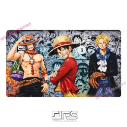 One Piece Card Game OP13 MANGA SABO ACE LUFFY OPCG TCG Play mat card pad - Image 4
