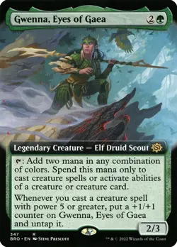 MTG Gwenna, Eyes of Gaea 347 Rare Extended Art The Brothers' War - Image 1