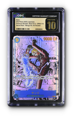 ONE PIECE JAPANESE - Sanji - OP06-119 (Manga) Premium Booster - CGC 10 PRISTINE - Image 1