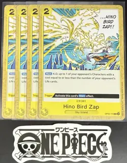 4x One Piece OP05-116 C Hino Bird Zap - ENG - Play Set - Regular - TCG - NM/M - Image 1