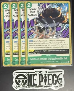 4x One Piece OP07-036 R Demonic Aura..- English - Regular - Playset - TCG - NM/M - Image 1
