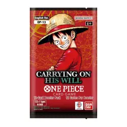 1 x OP-13 Carrying on His Will One Piece Card Game Sealed Booster Pack - Image 3