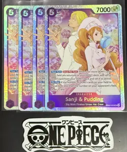 4x One Piece EB02-035 SR Sanji & Pudding - English - Foil - Play Set - TCG- NM/M - Image 1