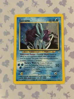 Pokemon TCG Suicune Holo Rare Card 14/64 Neo Revelation NM - Image 1