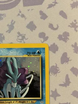 Pokemon TCG Suicune Holo Rare Card 14/64 Neo Revelation NM - Image 4