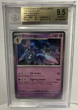 BGS 9.5 Ceruledge 98/193 Paldea Evolved Cosmos Holo Rare Pokemon Card Gem Mint - Image 1