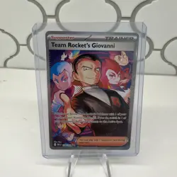 Pokemon Team Rocket's Giovanni Special Illustration Rare Holo Card 238/182 Sv10 - Image 1
