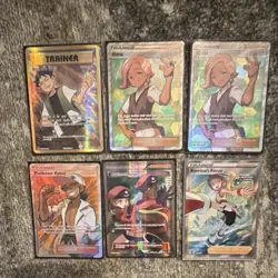 Pokemon Trainer Supporter Holo Card Lot - 6 Cards: Ilima, Kukui, Ranger, Korrina - Image 1