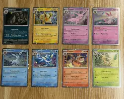 Pokemon TCG: Prismatic Evolutions Costco Mini Tin Cosmos Promo Cards Set Of 8 - Image 1
