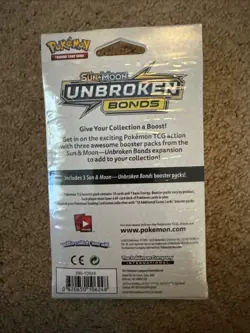 Pokemon Sun & Moon Unbroken Bonds 3-Pack Hanger Box Brand New Factory Sealed TCG - Image 2