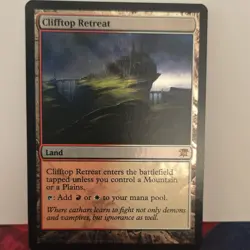 Magic: The Gathering Clifftop Retreat Innistrad Foil Land Rare John Avon - Image 1