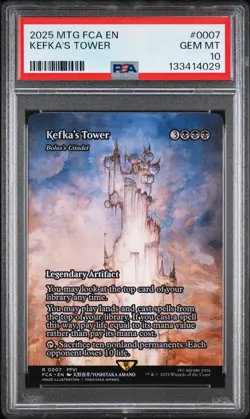 2025 MTG FINAL FANTASY THROUGH THE AGES #0007 KEFKA'S TOWER PSA 10 - Image 1