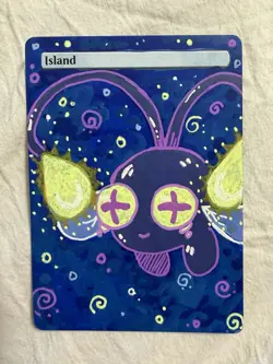 Chinchou Pokemon Island MTG Alter ACEO - Handpainted by ghostiite.ink - Image 2
