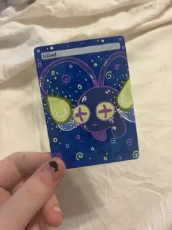 Chinchou Pokemon Island MTG Alter ACEO - Handpainted by ghostiite.ink - Image 3