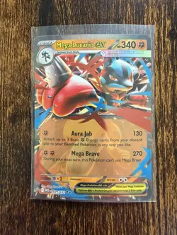 Mega Lucario EX 77/132 - Pokemon Mega Evolution TCG - Near Mint Pokemon - Image 1