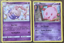 Pokemon Drapion, Skorupi, Musharna, Munna Psychic Type Card Lot (4 Cards) - Image 3