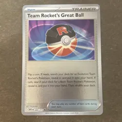 Team Rocket's Great Ball 205/217 Me: Ascended Heroes Reverse Holo Pokemon TCG NM - Image 1