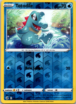 Totodile Reverse Holo - 055/264 - Fusion Strike Pokemon 2021 Near Mint NM - Image 1