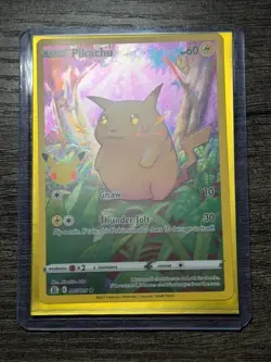 POKEMON FULL ART PIKACHU 005/025 RARE CELEBRATIONS 2021 LP + ARCEUS SLEEVE - Image 4