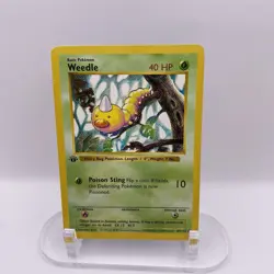 Weedle 69/102 1st Edition Shadowless Base Non Common MP WOTC Pokemon TCG Vintage - Image 1