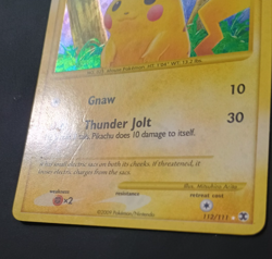 Pikachu 112/111 Rising Rivals Holo Pokemon Card Secret Rare - Image 3