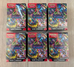 Pokemon TCG Mega Evolution Phantasmal Flames Booster Bundle Fac. Sealed Lot of 6 - Image 1