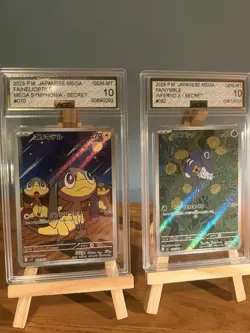 Pokemon TCG 2x AGS Graded 10 Japanese Cards Helioptile and Nymble - Image 1