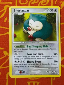 POKEMON TCG SNORLAX 81/111 NON HOLO COMMON LIGHT PLAY RISING RIVALS - Image 1