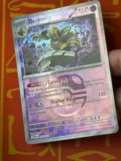 POKEMON TCG DUSKNOIR 037/131 MASTERBALL HOLO RARE NM PRISMATIC EVOLUTIONS - Image 3