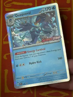 POKEMON TCG QUAQUAVAL SVP 005 HOLO STAMPED NM BLACK STAR PROMO - Image 3