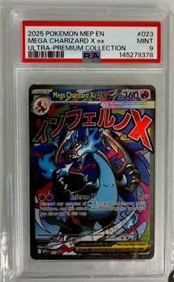 Pokemon Mega Charizard X ex : Mega Evolution Promo 023 2025 PSA 9 English - Image 1