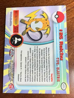 2000 Topps Chrome Pokemon Series 1 #26 Raichu (B) FREE COMBINED SHIPPING - Image 2