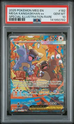 2025 Pokemon TCG Mega Kangaskhan EX 182/132 Special Illustrations Rare PSA 10 🔥 - Image 1