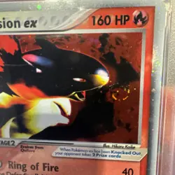 2003 POKEMON EX SANDSTORM #99 TYPHLOSION EX-HOLO PSA 9 perfect swirl🌀 - Image 4