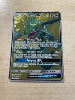 Pokemon Rayquaza GX 180 HP SM Celestial Storm Holo 160/168 (Lightly Played) - Image 1
