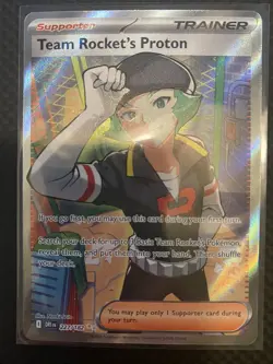 Pokemon TCG Team Rocket’s Proton Full Art 227/182 Destined Rivals NM - Image 1