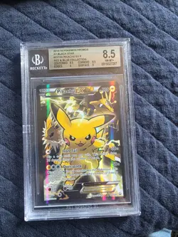 Pikachu EX XY124 XY Holo Promo Red & Blue collec Pokemon Generations BGS 8.5 - Image 1