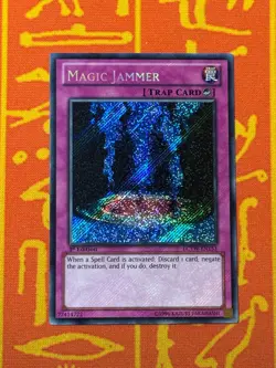 YUGIOH MAGIC JAMMER SECRET RARE 1ST EDITION NM LCYW-EN153 EU PRINT - Image 1
