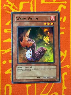 YUGIOH WARM WORM SUPER RARE NEAR MINT TF04-EN001 - Image 1