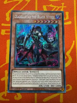 YUGIOH DIABELLSTAR THE BLACK WITCH SECRET RARE RA03-EN032 NM 25th BONANZA - Image 1