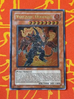 YUGIOH VOLCANIC DOOMFIRE ULTIMATE RARE 1ST EDITION EXCELLENT FOTB-EN008 - Image 1