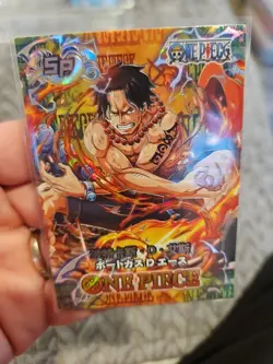 One Piece Trading Card Portgas D. Ace Collector Thick Card Stock Foil Holo SP - Image 5