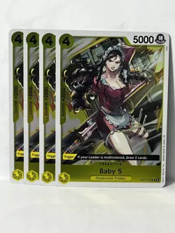 4x Baby 5 OP12-112 R Legacy of the Master - ONE PIECE ENGLISH PLAYSET x4 NM - Image 1