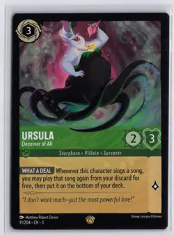 Disney Lorcana - Ursula Deceiver of All 91/204 - Into the Inklands Legendary NM - Image 1