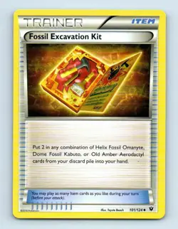 POKEMON CARD FOSSIL EXCAVATION KIT 101/124 TRAINER ITEM POKEMON TCG CCG - Image 1