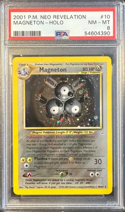 Magneton 10/64 PSA 8 2001 Neo Revelation PSA Graded Pokemon Card Vintage WOTC - Image 1