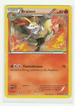 POKEMON CARD BRAIXEN 26/162 NO 654 FOX POKEMON TCG CCG - Image 1